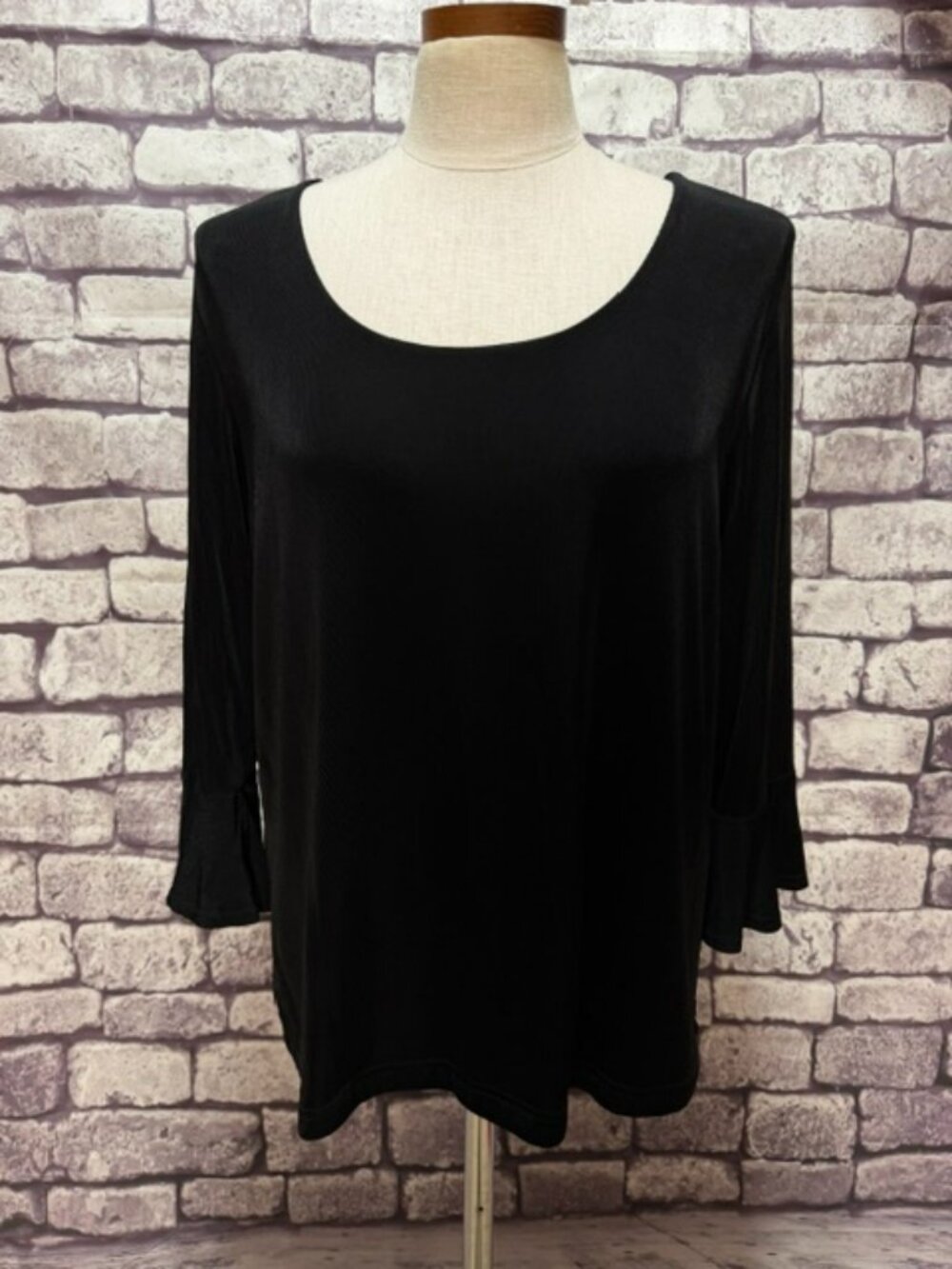 Coldwater Creek Black Scoop Neck Blouse Size 1X